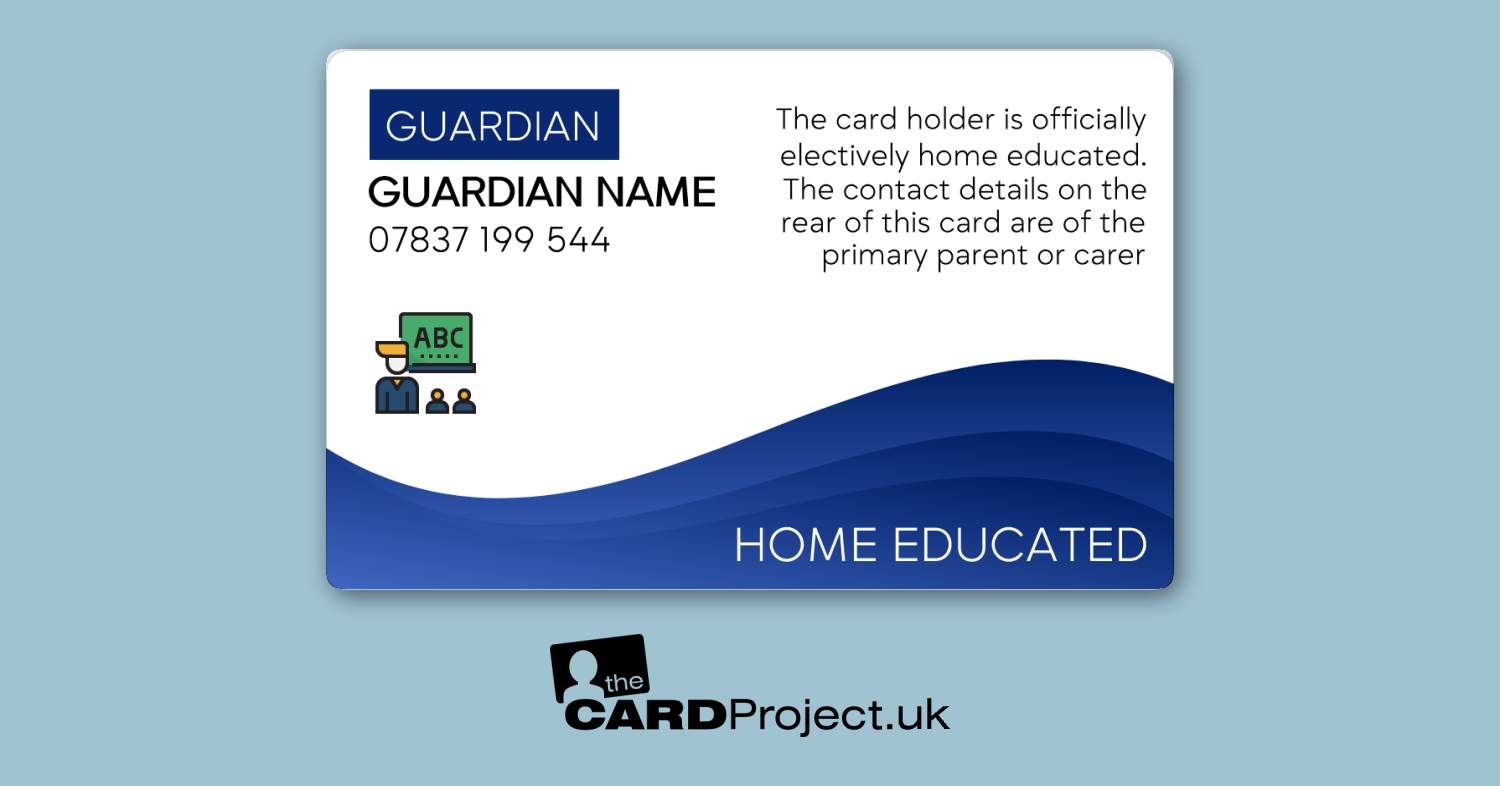Home Educated ID Card Blue (REAR)